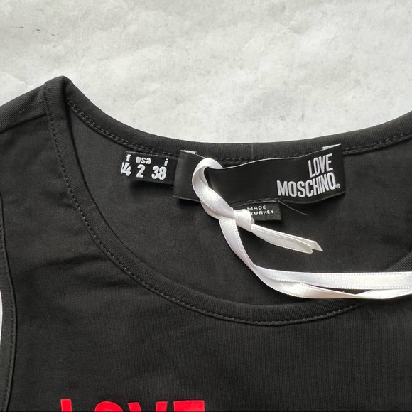 Love Moschino Logo Tank Top Black - Picture 3 of 10